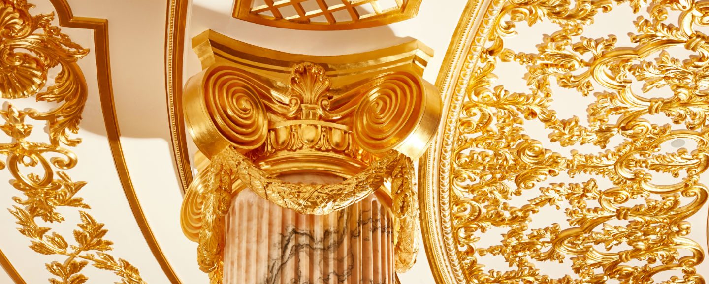 Emerald Palace Kempinski Dubai - Bluthner Hall marble and ceiling